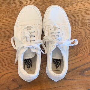 Vans All-White Lace-Up Sneakers
